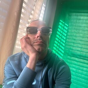 Stylish Black and White Men's Sunglasses